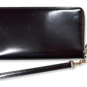 Tory Burch Womens 162753 Emerson Patent Zip Around Continental Wallet, Black - Image 3