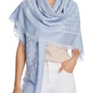Tory Burch Logo Jacquard Traveler Seltzer 56" x 56" OS Brand New MSRP $278 - Image 5