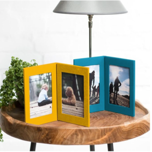 Semikolon - Doppio Photo Frame Tabletop Linen Cover Frame for Photos, Red - Image 3