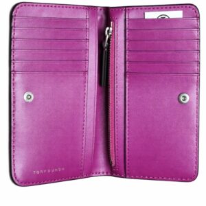 Tory Burch Willa Soft Quilt Medium Leather Wallet, Fuchsia, Diamond Stitched NEW - Image 3