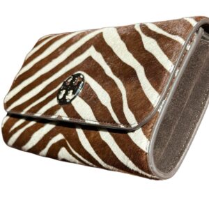 Alternative view of New TORY BURCH WILLA HAIRCALF CHAIN Wallet Crossbody In Zebra
