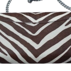 New TORY BURCH WILLA HAIRCALF CHAIN Wallet Crossbody In Zebra - Image 9