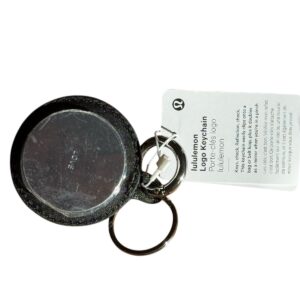 Alternative view of New Lululemon Logo Keychain Silver/Black New