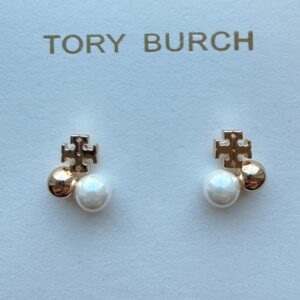 NWT Tory Burch Britten Pearl Cluster Stud Earrings MSRP $90