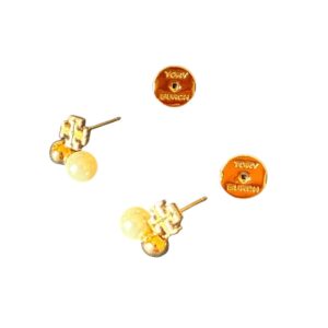 Alternative view of NWT Tory Burch Britten Pearl Cluster Stud Earrings MSRP $90