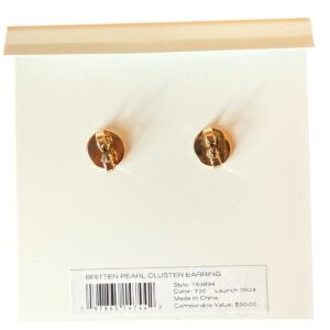 NWT Tory Burch Britten Pearl Cluster Stud Earrings MSRP $90 - Image 5