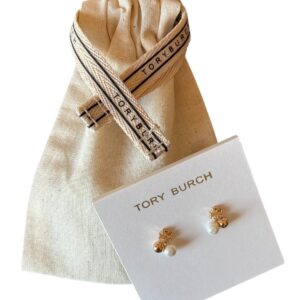 NWT Tory Burch Britten Pearl Cluster Stud Earrings MSRP $90 - Image 7