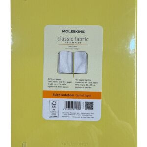 Moleskine Classic Fabric Collection Ruled Notebook XL 7.5×9.75″ Yellow - Image 3