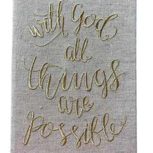 Eccolo Christian Notebook with Bible Verses With God All Things Are Possible