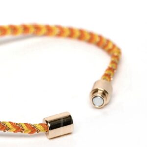 Tory Burch Kira Braided Bracelet Orange Yellow NWT MSRP $78 - Image 4