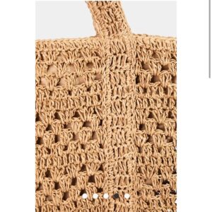 Stylinè Intricate Straw Braided Tote Bag - Image 4