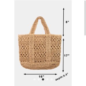 Stylinè Intricate Straw Braided Tote Bag - Image 5
