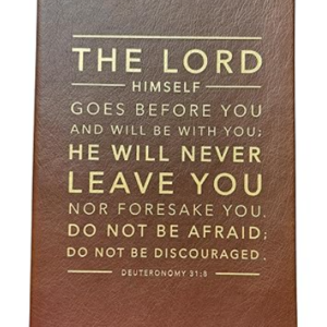 Eccolo Faux Leather Christian Blank Notebook with Bible Verses