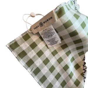 Alternative view of Tory Burch Patchwork Silk Square Green Multi 36"x36" NWT