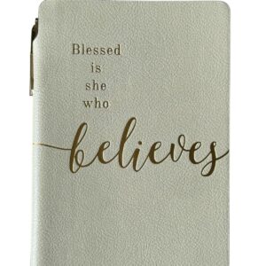Eccolo, Pocket Pen Journal "Blessed is She Who Believe" 6.75"x4.75"