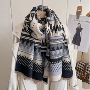 Beyond Joy Pashmina/Cashmere Substitute 100% Acrylic Shawl Scarf w Double sided - Image 3