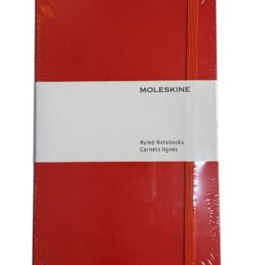 Moleskine Scarlet Red Large Ruled Notebook Hard Cover x 2 Notebooks Set