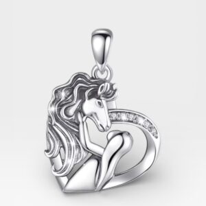 Beyond Joy 925 Sterling Silver Horse & Girl Pendant Necklace w/ Chain & Gift Box - Image 4