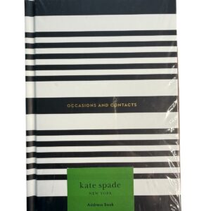 Alternative view of KATE SPADE "OCCASIONS AND CONTACTS" ADDRESS BOOK - Black Stripes -NEW/SEALED