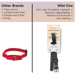Wild One Dog Collar, The Original Easy-Clean Size XL Black - Image 3