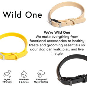 Wild One Dog Collar, The Original Easy-Clean Size XL Black - Image 4