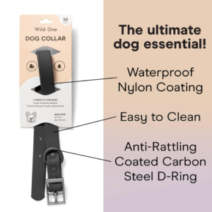 Wild One Dog Collar, The Original Easy-Clean Size XL Black - Image 6