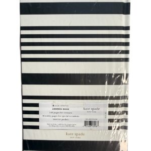KATE SPADE "OCCASIONS AND CONTACTS" ADDRESS BOOK - Black Stripes -NEW/SEALED - Image 4