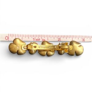 Tory Burch Cluster Floral Barette Hair Clip Gold 3" NWT MSRP $128 - Image 3