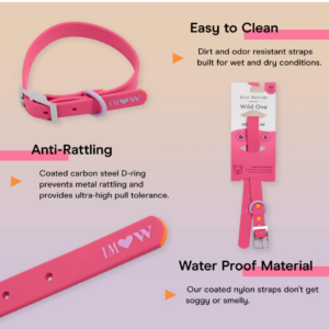 Wild One Dog Collar, The Original Easy-Clean Size Large Cosmopolitan - Image 7