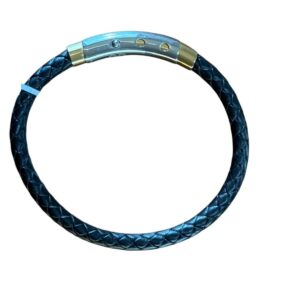 Legacy For Men Simone I Smith 2 Tone Stainless Black Leather Bracelet MSRP $125 - Image 3