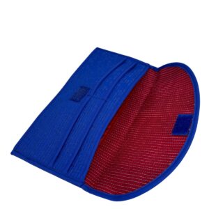 Korean Traditional Fabric Patch Long Wallet w Card Slots & Coin Pocket w Zipper - Image 4