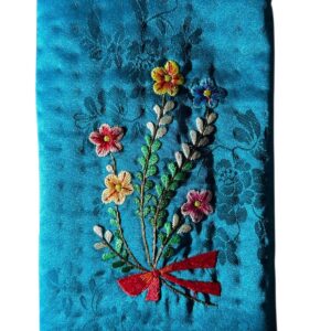 Alternative view of Korean  Traditional Pouch w Crossbody Strap 100% Silk with Handmade Embroidery