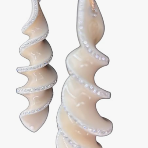 Tory Burch Spiral Christal Earring Ivory - Image 3