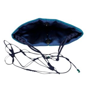 Korean  Traditional Pouch w Crossbody Strap 100% Silk with Handmade Embroidery - Image 6