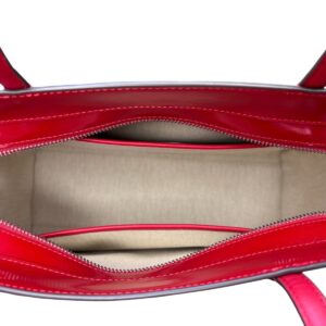 Alternative view of Tory Burch Emerson Patent Leather Convertible Crossbody Bag Warm Red Shinny sexy