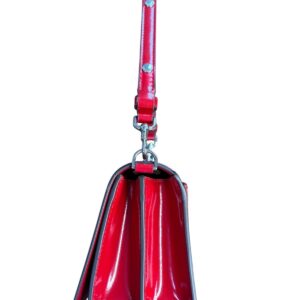 Tory Burch Emerson Patent Leather Convertible Crossbody Bag Warm Red Shinny sexy - Image 4