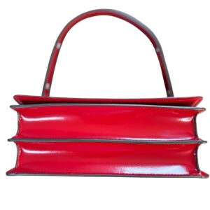 Tory Burch Emerson Patent Leather Convertible Crossbody Bag Warm Red Shinny sexy - Image 7