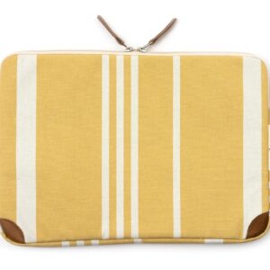 Business & Pleasure Co. THE LAPTOP SLEEVE – Vintage Yellow Stripe 13"