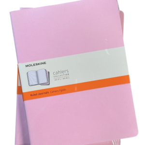 Moleskine Cahiers Collerction Set of 3 Ruled Journals: Pink, Grey, Blue XL 7.5×9