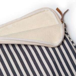 Business & Pleasure Co. THE LAPTOP SLEEVE – Lauren's Navy Stripe 16" - Image 4