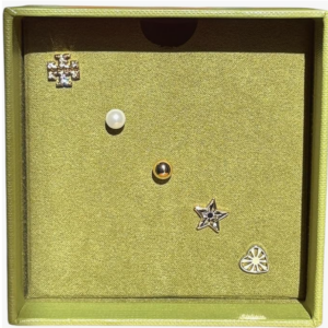 Tory Burch Stud Earring Set: Gold, Silver, and Pearl