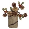 Beyond Joy Natural Stone Flower Brooch Pendant Grey Green Purple Handmade New