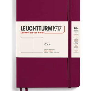 Leuchtturm 1917 B6 Plain Notebook Softcover Port Red