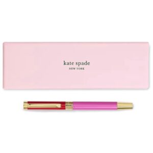 Kate Spade Red & Pink Colorblock Ballpoint Pen