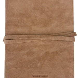 Alternative view of Beyond Joy Genuine Italian Leather Journal Hand Made Light Brown Suede 5"x6.75"