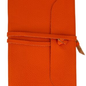 Beyond Joy Genuine Orange Italian Leather Cover Journals  6″x8.5″