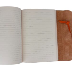 Alternative view of Beyond Joy Genuine Orange Italian Leather Cover Journals  6″x8.5″