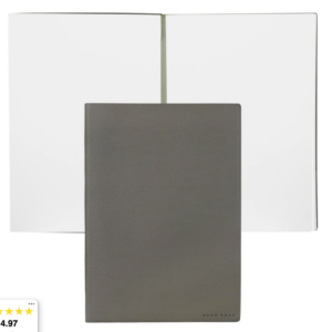 HTF Hugo Boss Plain Paper Notebook/ Journal  8.5”x6” (A-5) 160 Pgs Khaki - Image 4