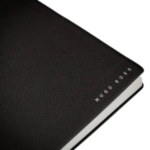 HTF Hugo Boss Plain Paper Notebook/ Journal  8.5”x6” (A-5) 160 Pgs Black - Image 3