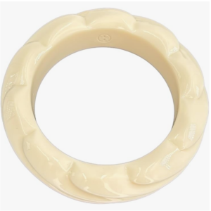 Tory Burch Crystal Resin Bangle Ivory One Size - Image 3